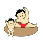Sumo Dad and Sumo Son - English（個別スタンプ：7）