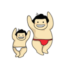 Sumo Dad and Sumo Son - English（個別スタンプ：13）