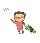 Mr. Big-head and Ms. Small-head（個別スタンプ：2）