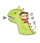 Mr. Big-head and Ms. Small-head（個別スタンプ：10）