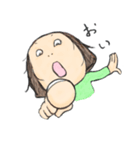 おかっぱ女子（個別スタンプ：7）
