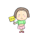 おかっぱ女子（個別スタンプ：37）