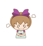 紫リボンのキュートな女の子サキ（個別スタンプ：40）