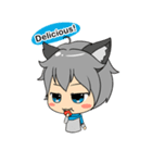 Chibi Style - Wolf Boy ＆ Girl - English（個別スタンプ：30）