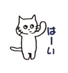 同意する白い猫（個別スタンプ：28）