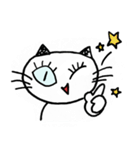 白ねこちゃんスタンプ（個別スタンプ：4）