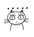 白ねこちゃんスタンプ（個別スタンプ：18）