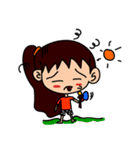 The little fat girl（個別スタンプ：32）