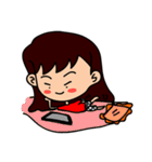 The little fat girl（個別スタンプ：34）