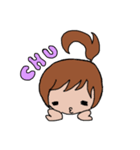 ポニテgirl（個別スタンプ：5）