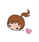 ポニテgirl（個別スタンプ：9）