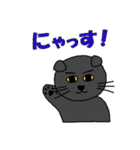 黒猫のぽっくん 1（個別スタンプ：2）