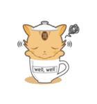 茶蓋猫（個別スタンプ：34）