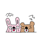 うさぎとくま（個別スタンプ：40）