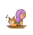 Hijabers ＆ Kitty（個別スタンプ：4）