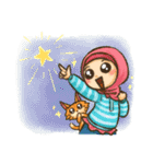 Hijabers ＆ Kitty（個別スタンプ：36）