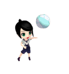 Lucky Cute Girl (Eng Version)（個別スタンプ：38）