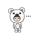 動物着ぐるみ Zooくるみ 白くま編（個別スタンプ：8）