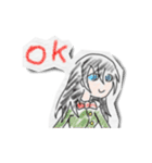 クレヨン落書き風キャラクターズ（個別スタンプ：2）