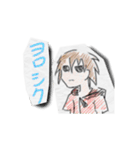 クレヨン落書き風キャラクターズ（個別スタンプ：6）