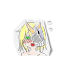 クレヨン落書き風キャラクターズ（個別スタンプ：13）
