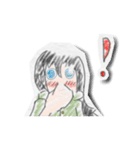 クレヨン落書き風キャラクターズ（個別スタンプ：27）