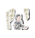 クレヨン落書き風キャラクターズ（個別スタンプ：34）