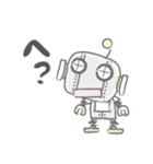 感嘆するネコと犬とロボット(日本語版)（個別スタンプ：24）