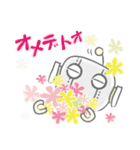 感嘆するネコと犬とロボット(日本語版)（個別スタンプ：34）