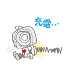 感嘆するネコと犬とロボット(日本語版)（個別スタンプ：36）