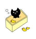 のんびりくろねこ（個別スタンプ：18）