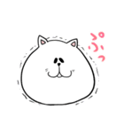デブすぎる！しろねこ ぶーにゃん（個別スタンプ：4）