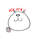 デブすぎる！しろねこ ぶーにゃん（個別スタンプ：6）