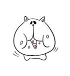 デブすぎる！しろねこ ぶーにゃん（個別スタンプ：13）