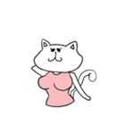 デブすぎる！しろねこ ぶーにゃん（個別スタンプ：40）