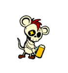スカルパンクロックマウス＆ラビット 日本（個別スタンプ：27）