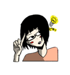 メガネ系男子。（個別スタンプ：1）