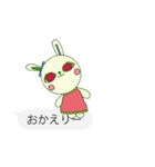 文字打ちなしでいいよね！赤目うさぎver.2（個別スタンプ：35）