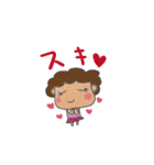 くるくるパーマさん（昨日シリーズ）（個別スタンプ：16）