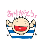 ボーダーかっちゃーんと小鳥（個別スタンプ：5）