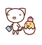 しろねこビル と ひよこのリップ（個別スタンプ：32）