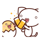 しろねこビル と ひよこのリップ（個別スタンプ：34）