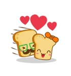 トーストのカップル、トースティー夫妻（個別スタンプ：2）