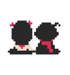 Pixels ＆ Lovers #01 ユウ＆ユイ（個別スタンプ：39）