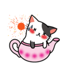 Teapot cat-BUCHI-(ティーポットぶちねこ)（個別スタンプ：2）