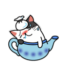 Teapot cat-BUCHI-(ティーポットぶちねこ)（個別スタンプ：12）