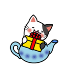 Teapot cat-BUCHI-(ティーポットぶちねこ)（個別スタンプ：13）