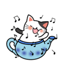 Teapot cat-BUCHI-(ティーポットぶちねこ)（個別スタンプ：16）