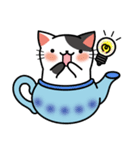 Teapot cat-BUCHI-(ティーポットぶちねこ)（個別スタンプ：18）