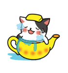 Teapot cat-BUCHI-(ティーポットぶちねこ)（個別スタンプ：21）